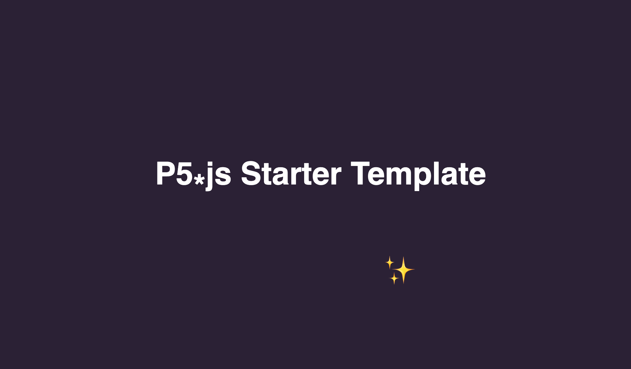 Starter template sketch